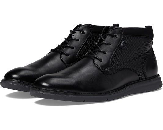 Men's Nunn Bush Chase Plain Toe Chukka Contemporary Fashion Boot Black