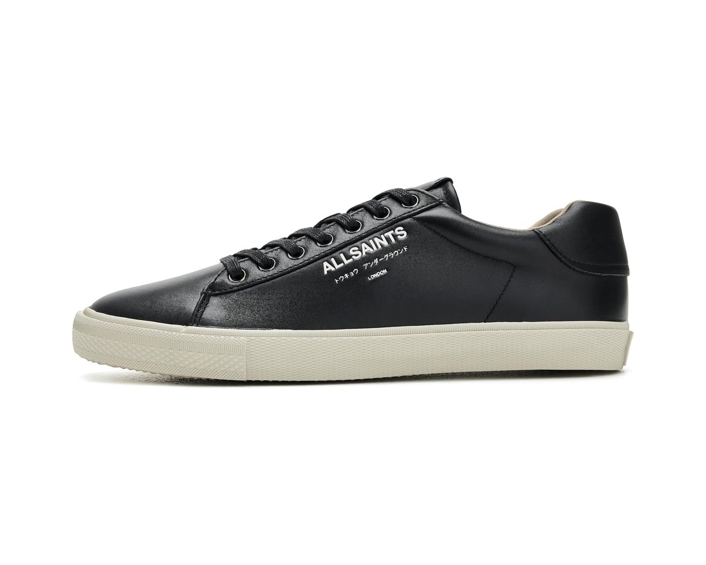 Men's AllSaints Underground Leather Low Top Black 1