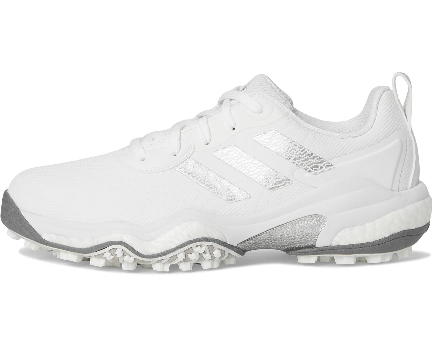 Men's adidas Golf Codechaos 25 Golf Shoes Footwear White/Silver Metallic/Grey Two