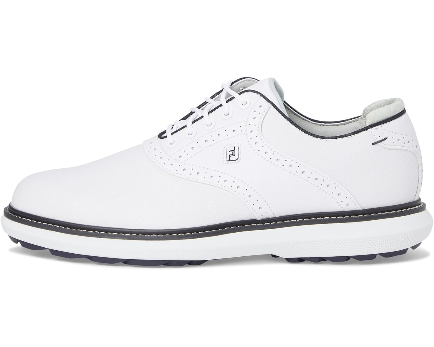 Men's FootJoy Traditions Spikeless Golf Shoes- Previous Season White/Navy