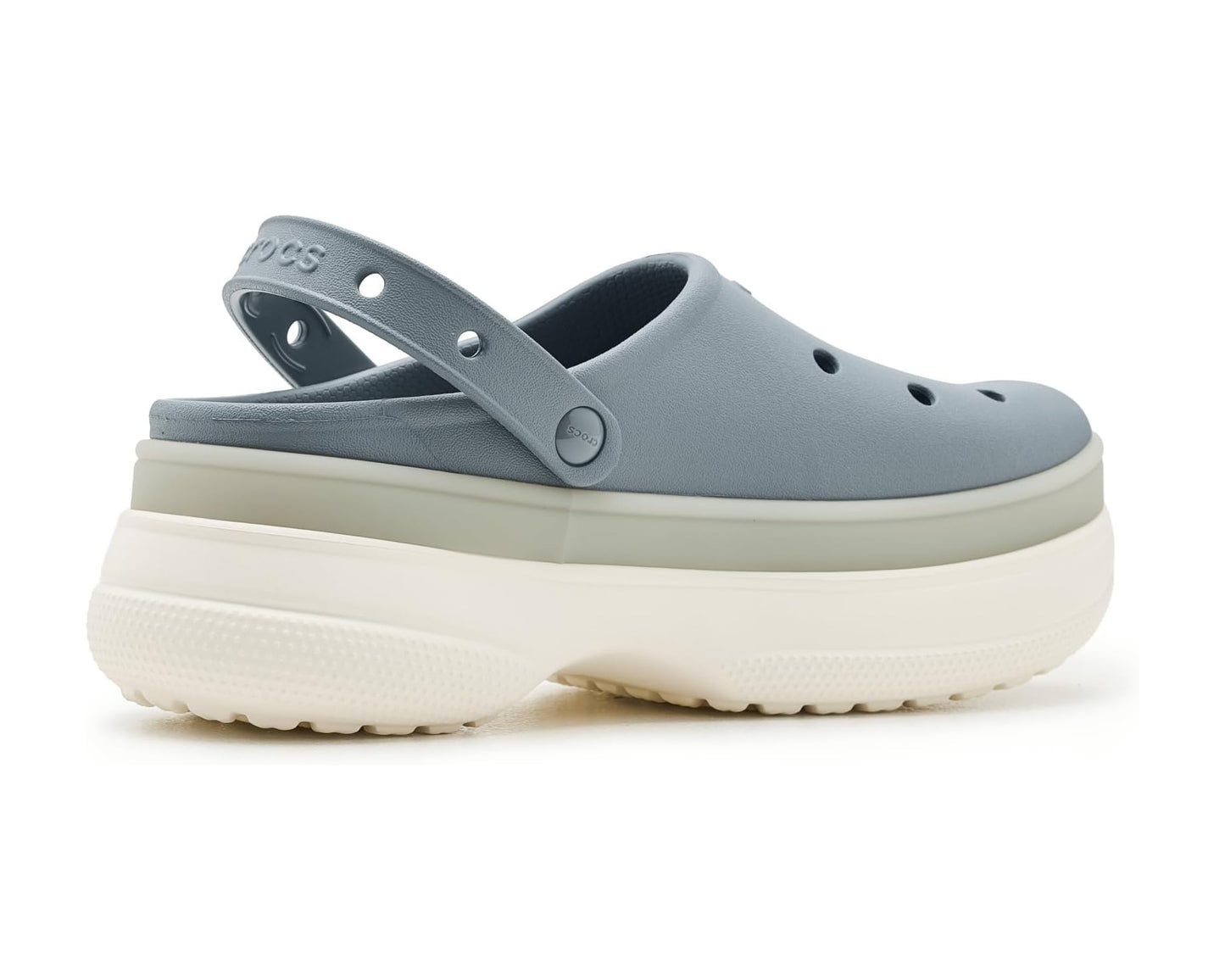 Unisex Crocs Classic Stacked Clogs, Platform Sneakers Frosted Concrete