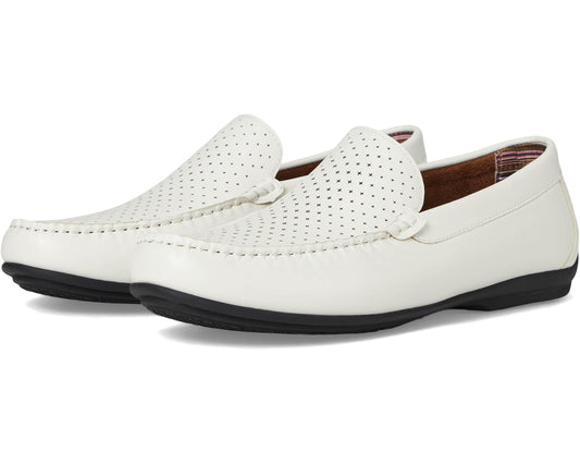 Men's Stacy Adams Conroy Moc Toe Driver White