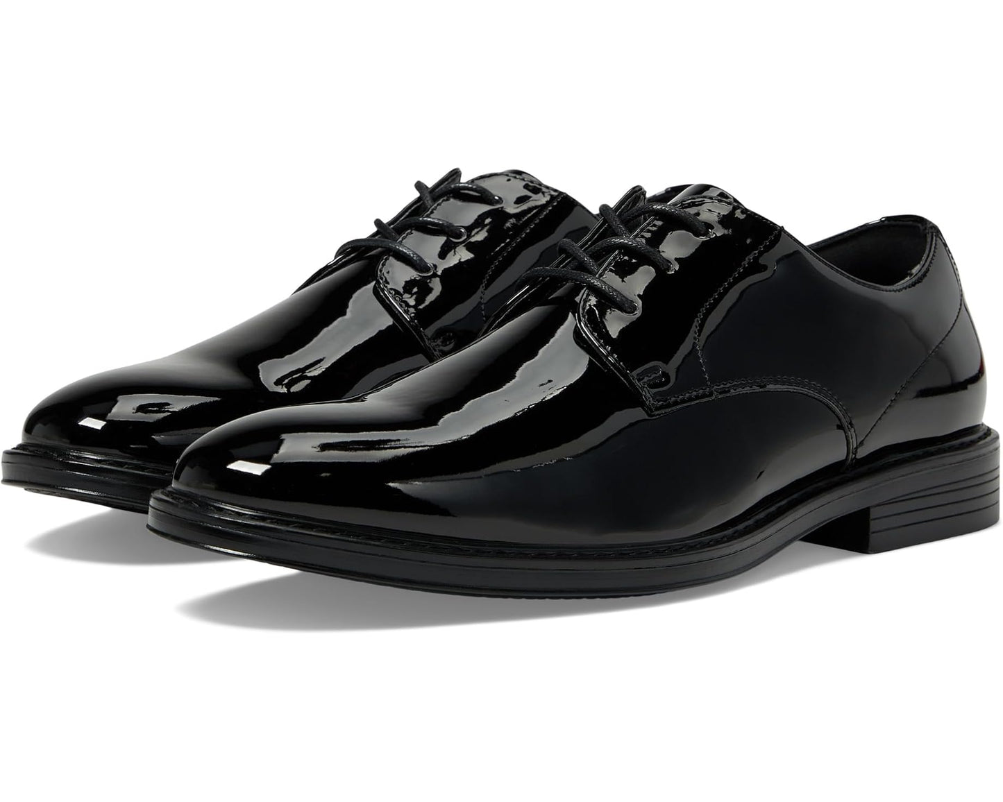 Men's Nunn Bush Centro Flex Formal Plain Toe Oxford Black Patent