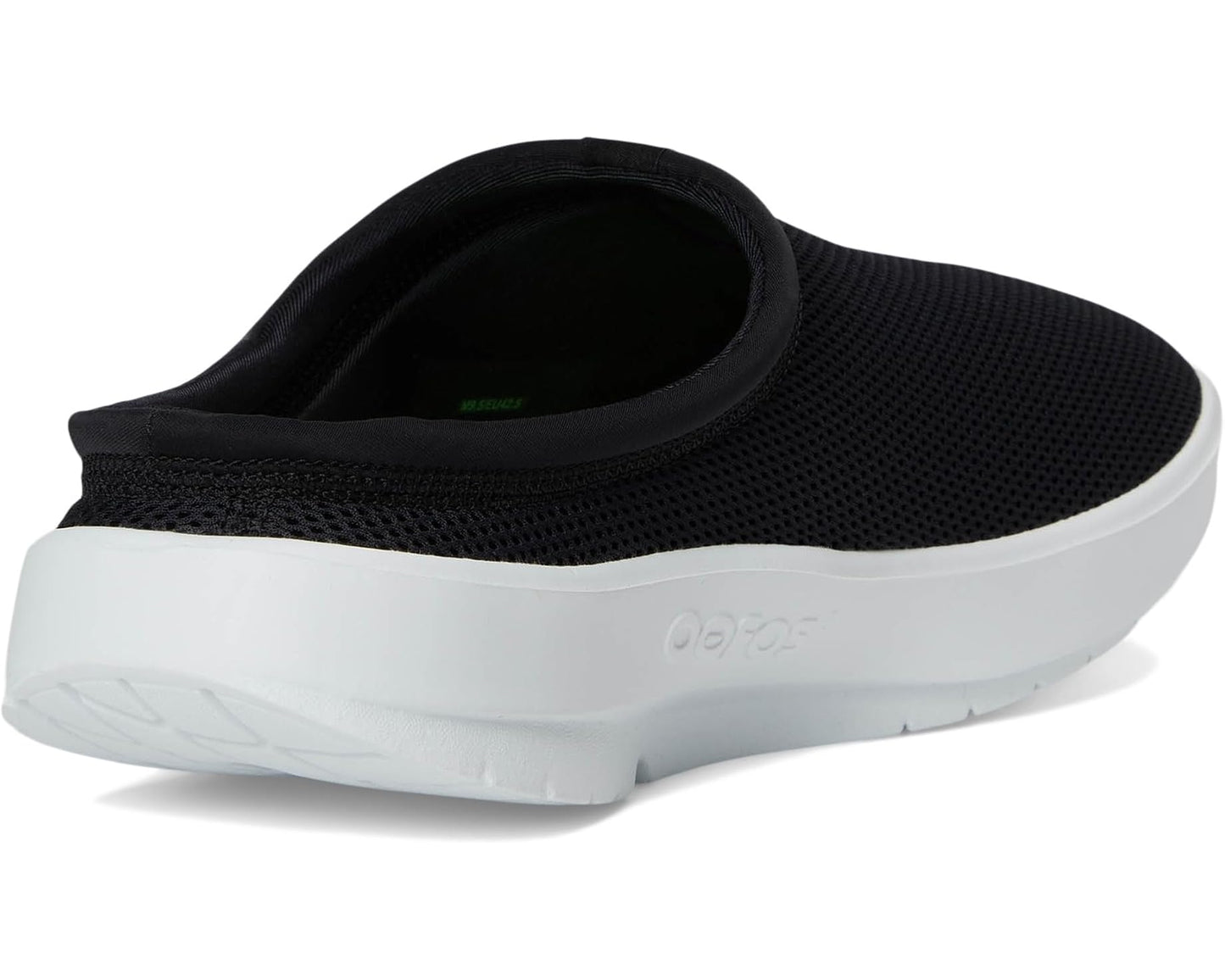 Men's OOFOS OOcoozie Sport Mule Shoe White/Black