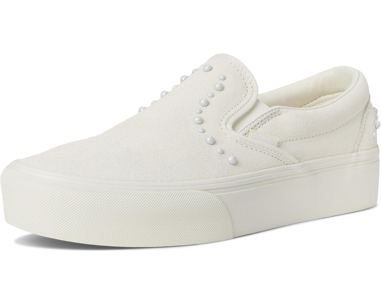 Unisex Vans Classic Slip-On Platform Pearls Marshmallow
