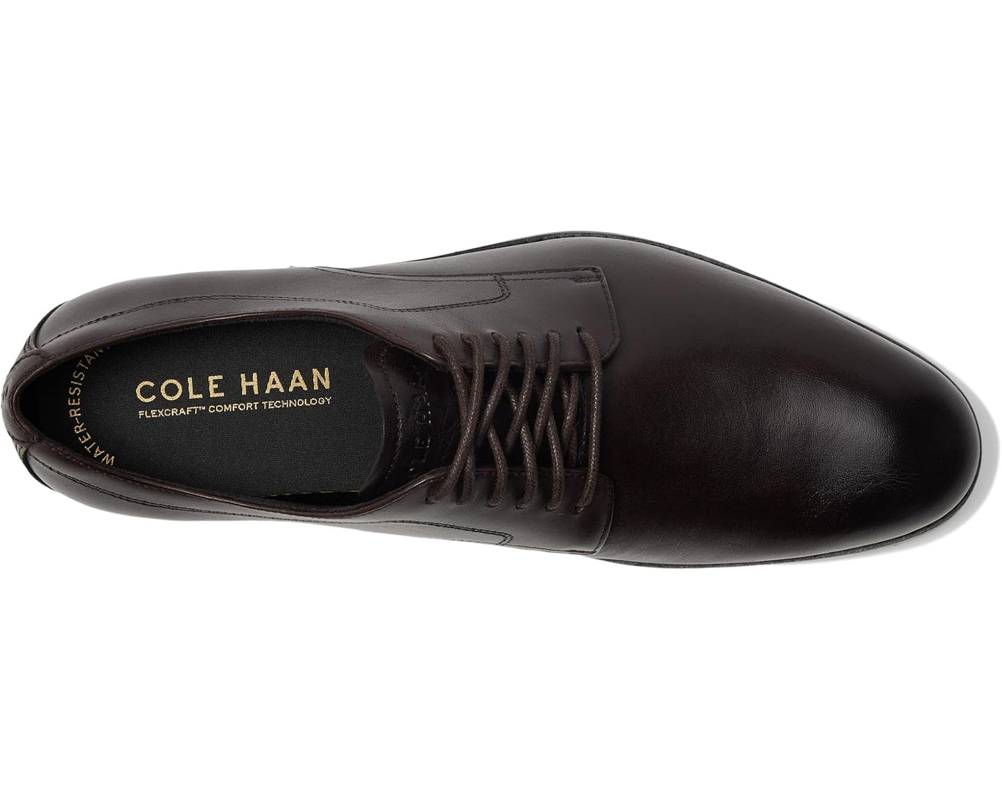 Men's Cole Haan Harmon Grand Plain Toe Oxfords Dark Chocolate/Black Waterproof