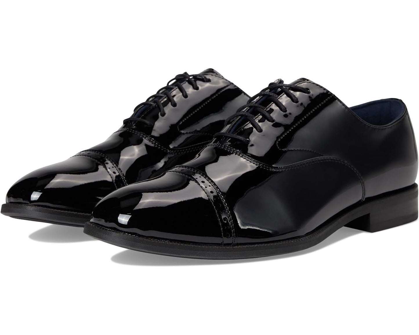 Men's Stacy Adams Concorde II Cap Toe Lace-Up Black Patent