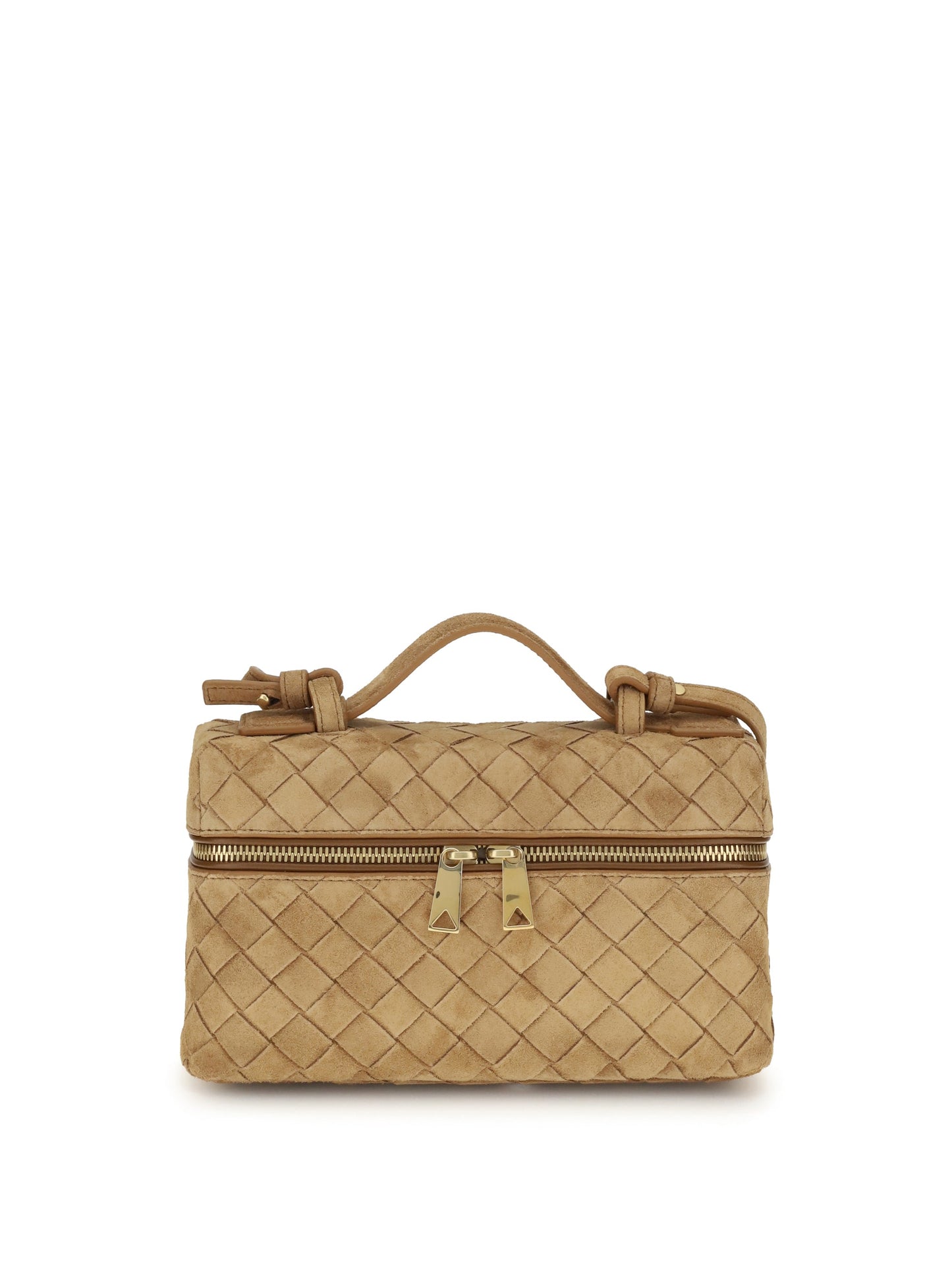 Bottega Veneta Women Suede Vanity Case Shoulder Bag