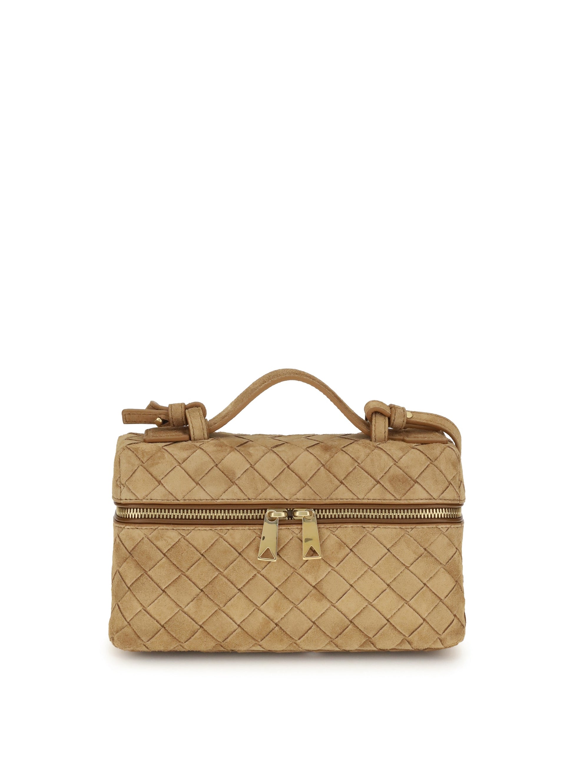 Bottega Veneta Women Suede Vanity Case Shoulder Bag