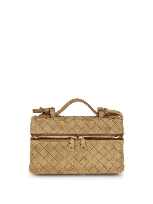 Bottega Veneta Women Suede Vanity Case Shoulder Bag