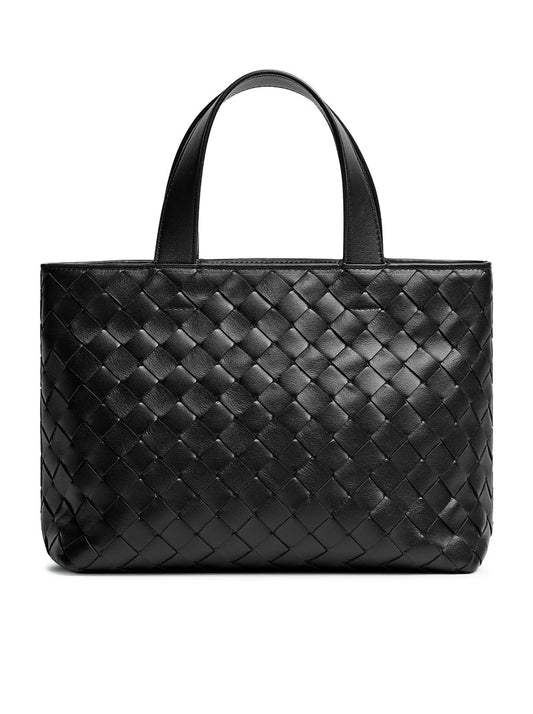Bottega Veneta Men Mini Woven Tote Bag With Zip
