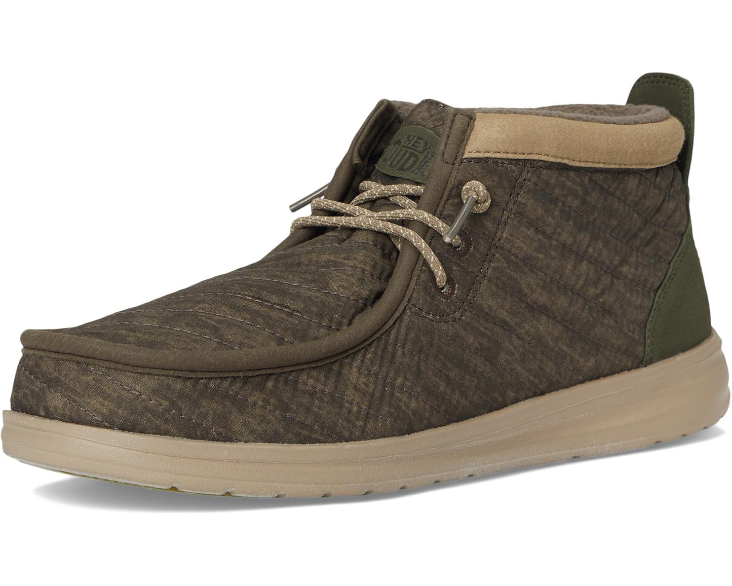 Men's Hey Dude Wally Mid Gripr Washed Quilt Major Brown/Multi