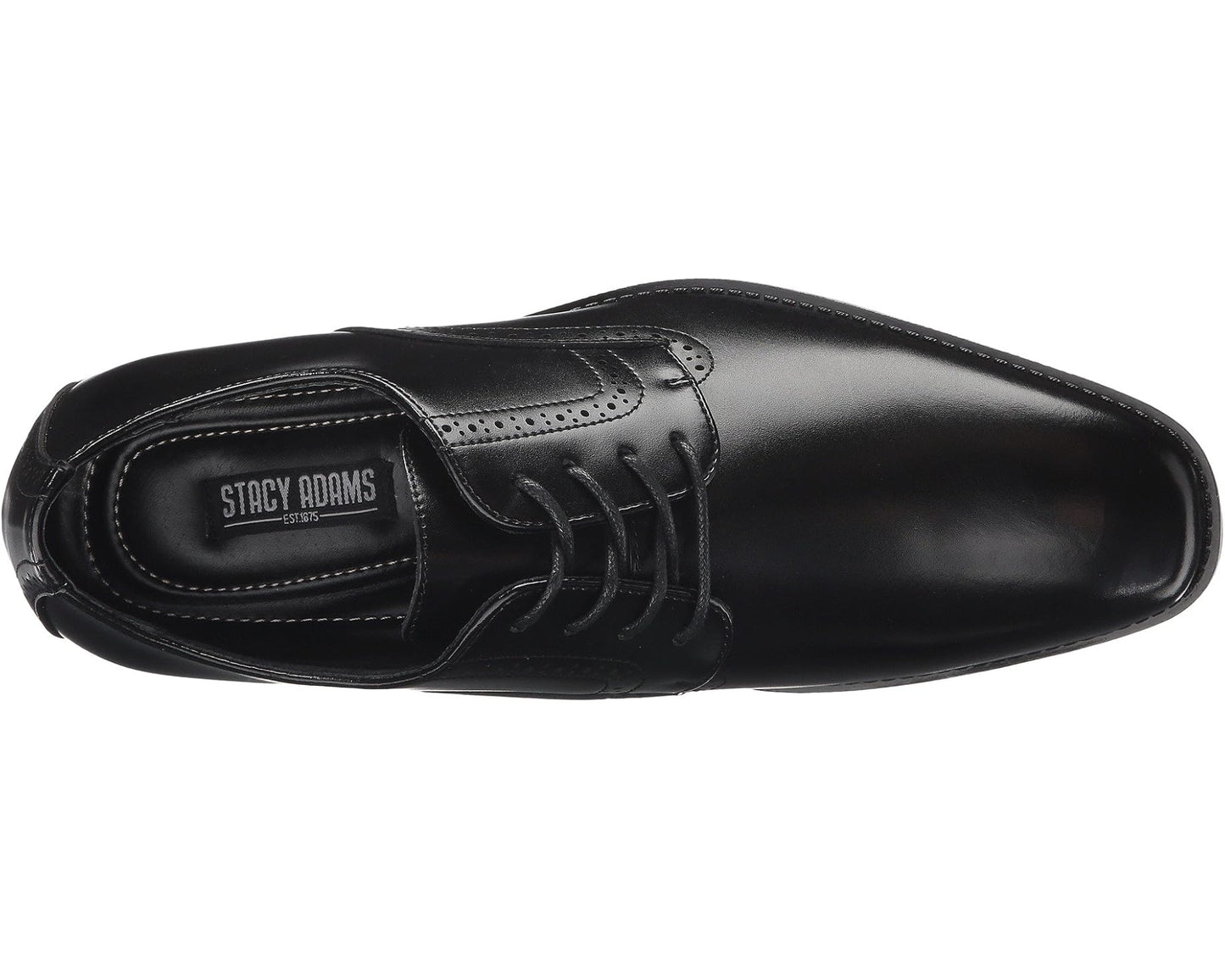 Men's Stacy Adams Ardell Slip Resistant Plain Toe Oxford Black