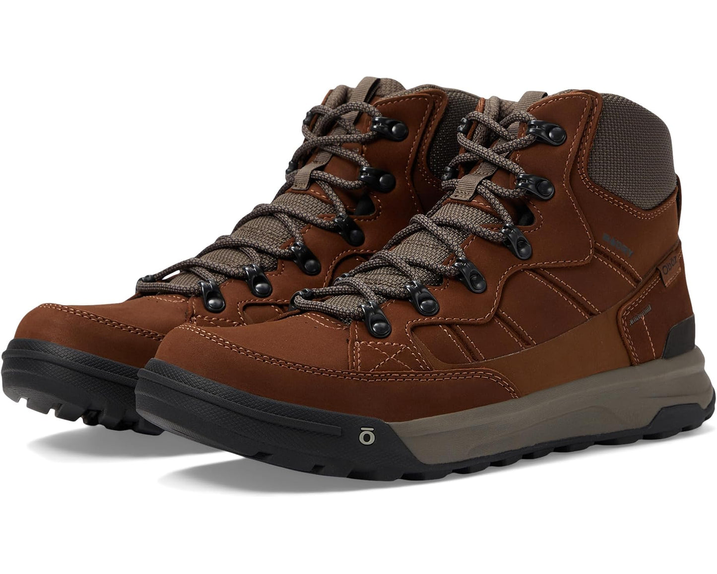 Men's Oboz Burke Mid Leather B-Dry Grizzly