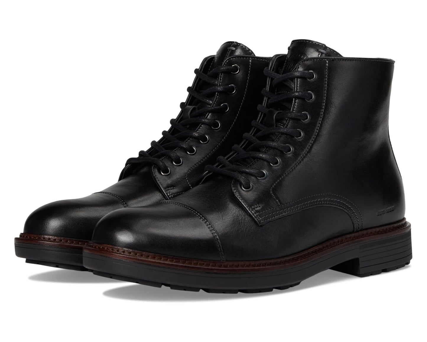 Men's Johnston & Murphy Collection Latham Cap Toe Boots Black European Calfskin