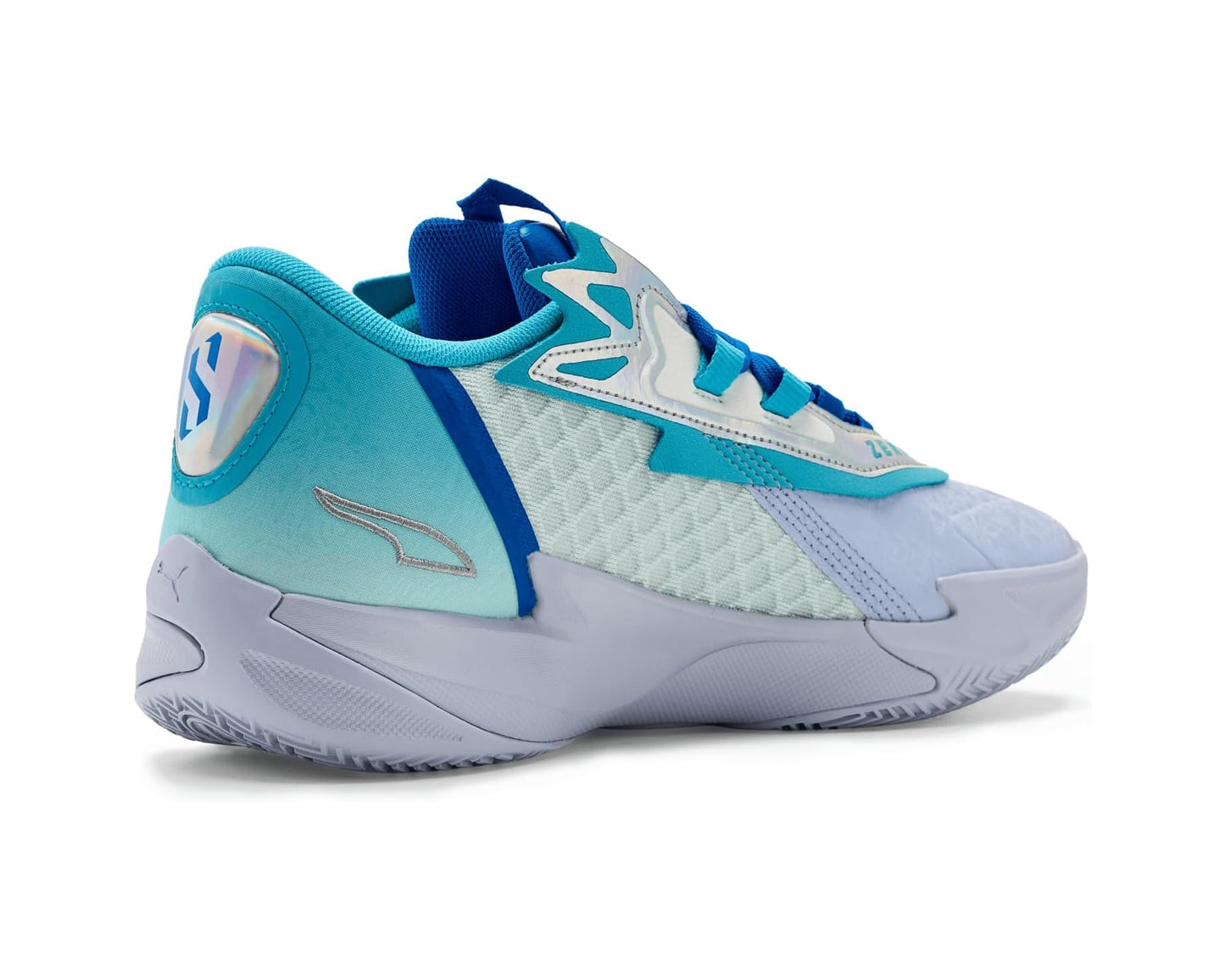Men's PUMA Scoot Zeros II Crystal Basketball Shoes Peaceful Blue/Bright Aqua