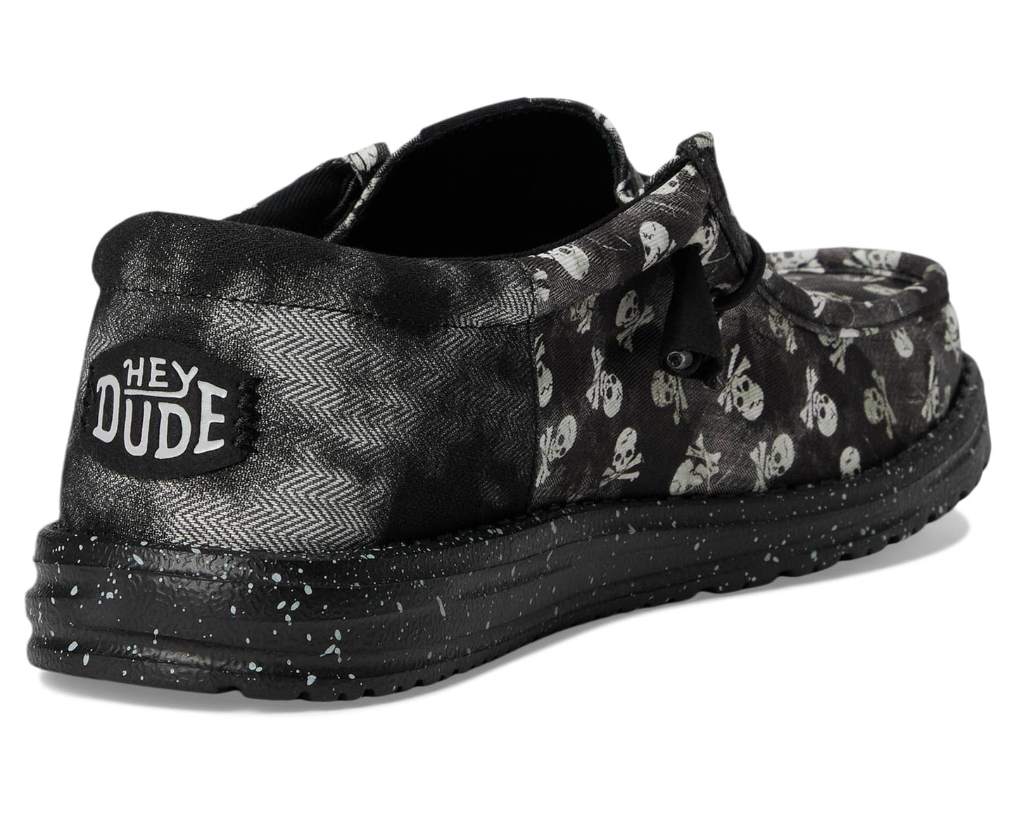 Men's Hey Dude Wally Funk Skull Print Black/Black Oyster