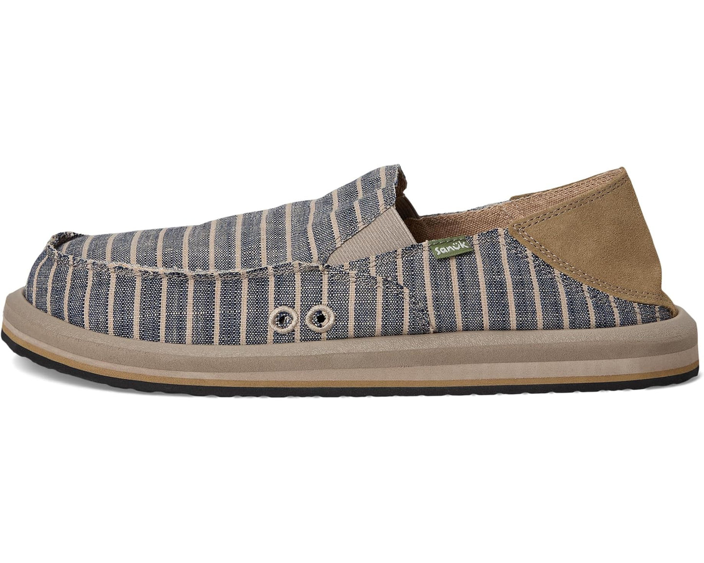 Men's Sanuk Donny Linen Navy Stripe