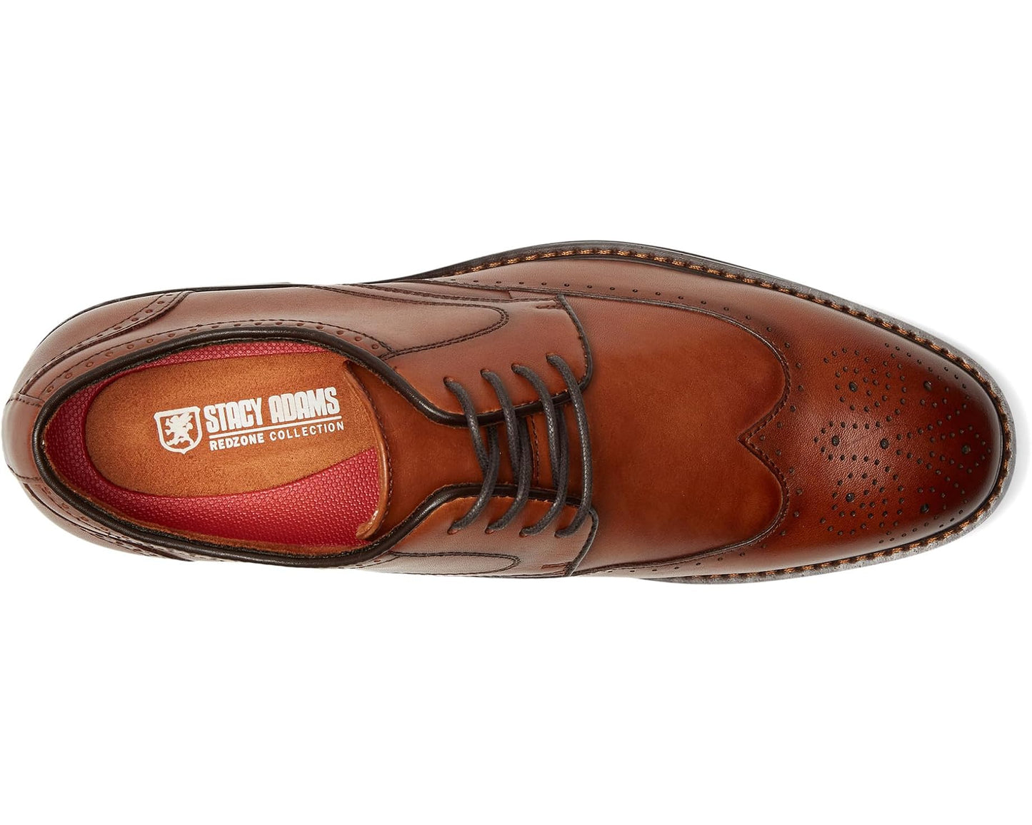 Men's Stacy Adams Bennett Wingtip Lace-Up Brandy