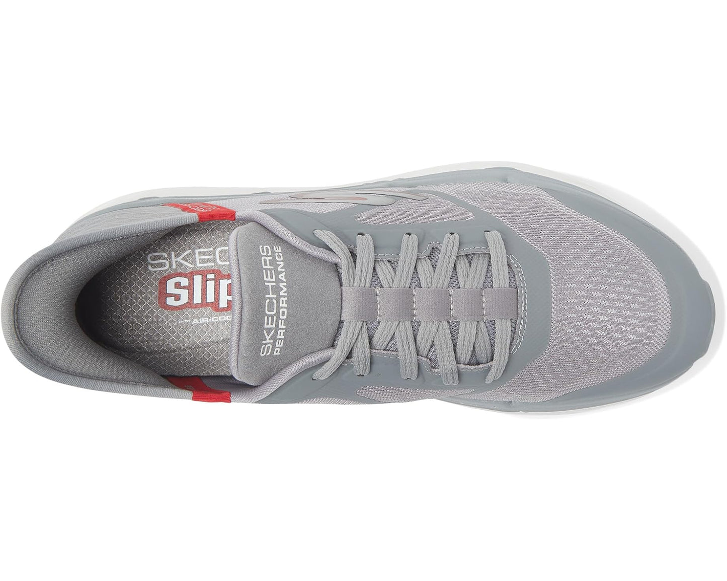 Men's SKECHERS Max Cushioning Premier Ascendant Hands Free Slip-Ins Gray/Red