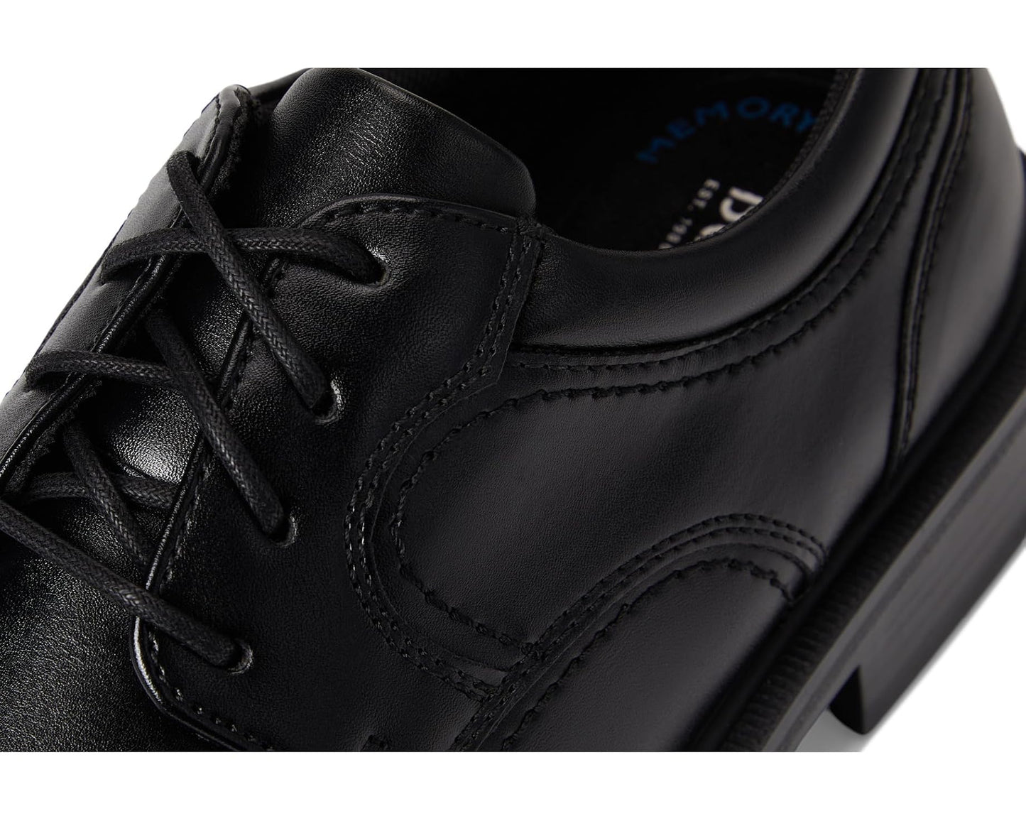 Men's Dockers Manvel Moc Toe Oxford Black Polished Full Grain