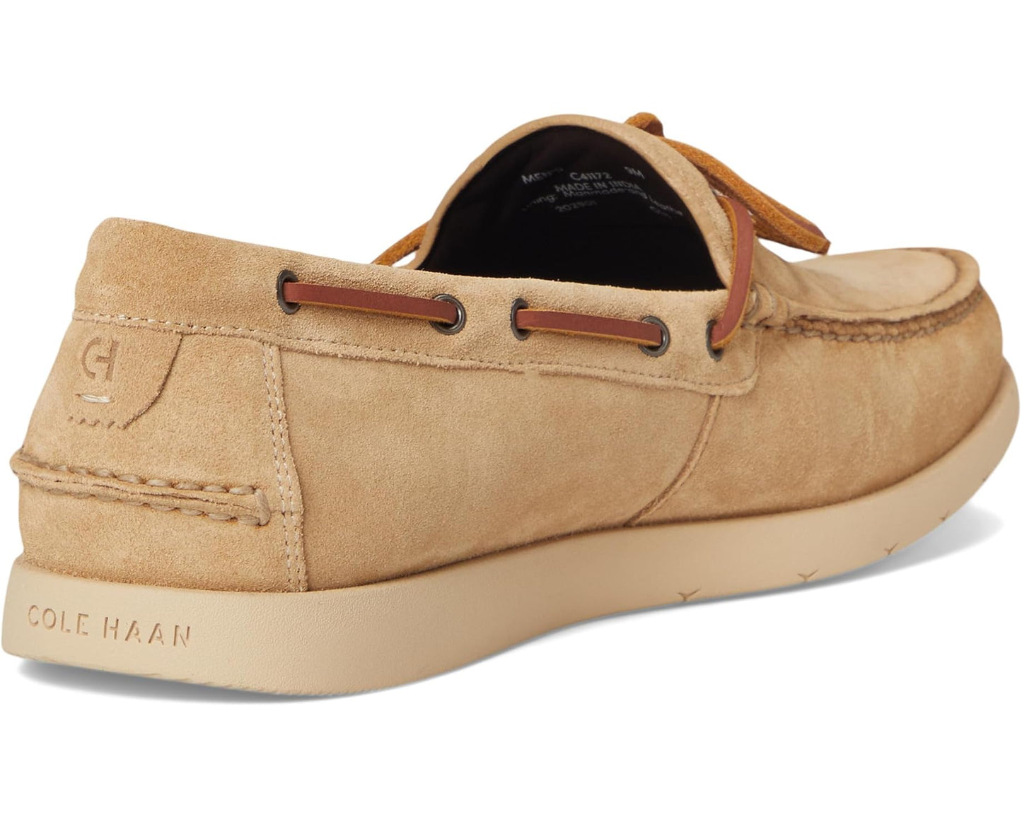Men's Cole Haan Brower Moc Loafers Farro Suede/Oat Water Resistant