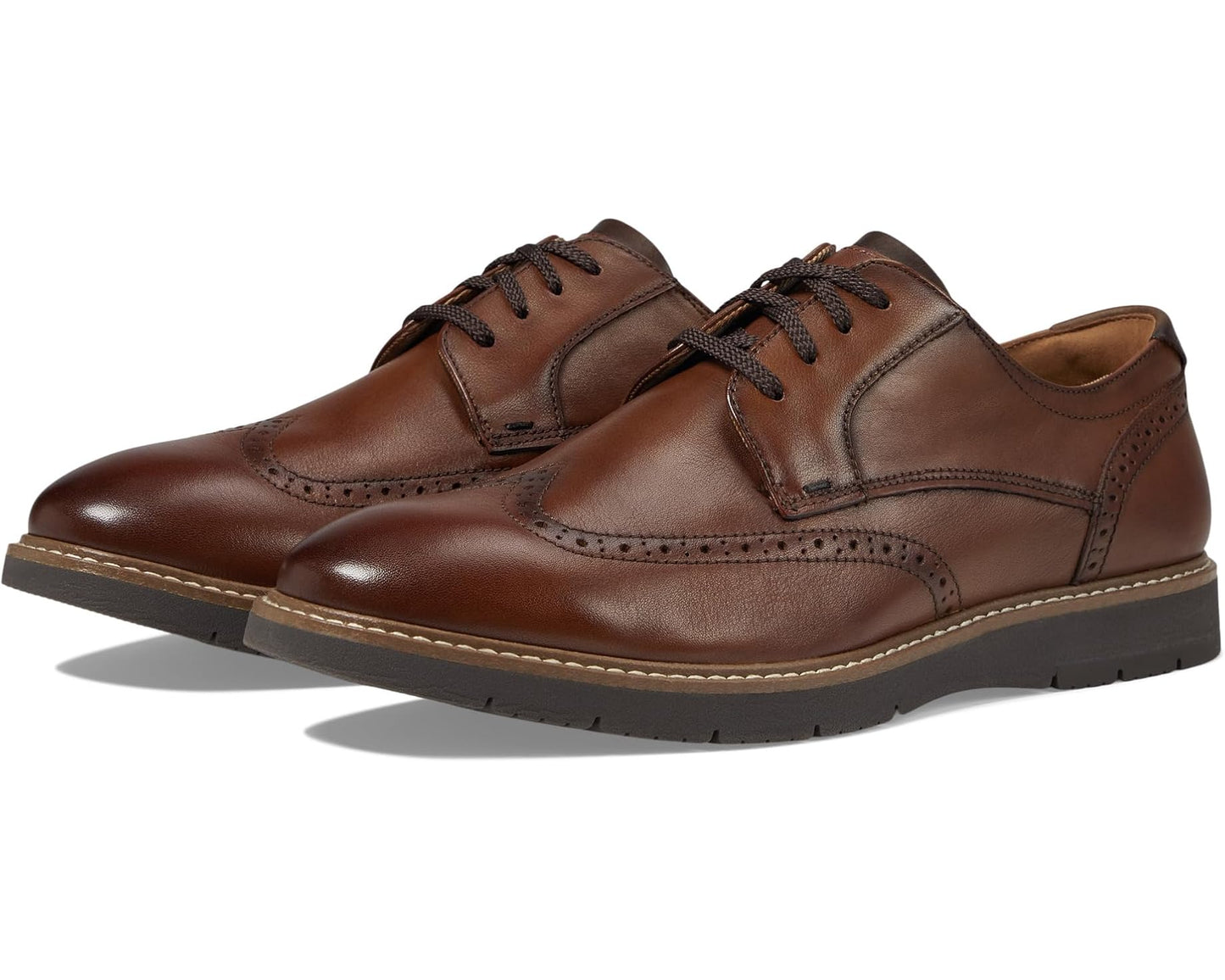 Men's Florsheim Vibe Wing Tip Oxford Cognac 1