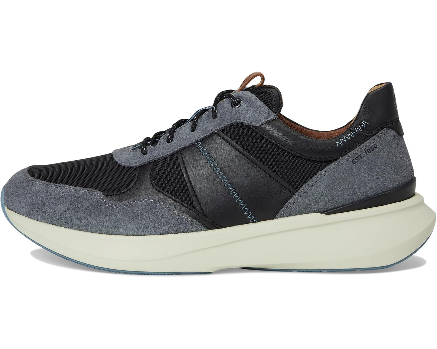 Men's Johnston & Murphy Xc Declan Jogger Gray Waterproof Suede/Black Waterproof Full Grain