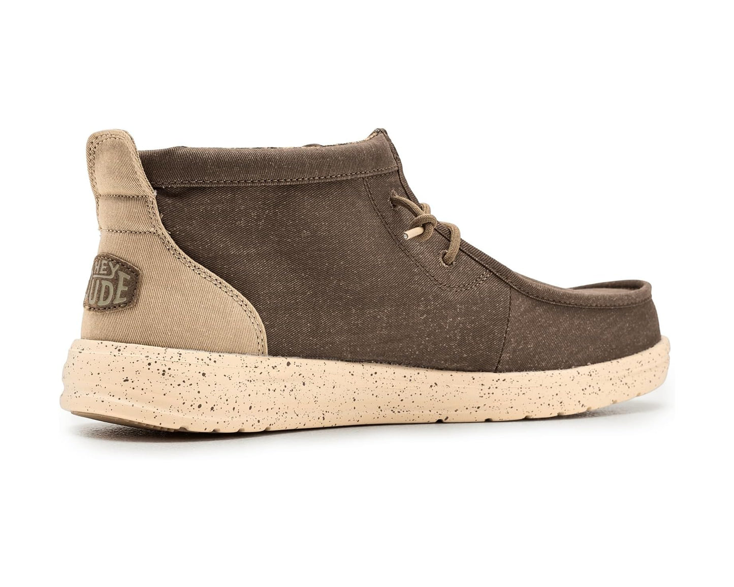 Men's Hey Dude Wally Mid Gripr Stretch Canvas Teak Brown/Multi
