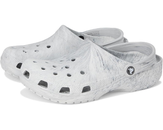 Unisex Crocs Classic Marbled Tie-Dye Clog Grey Swirl