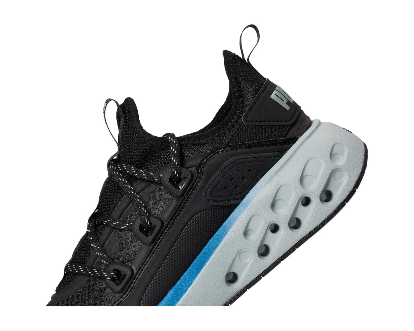 Men's PUMA Softride Frequence Lace Fleck Shoes Black/Clyde Royal