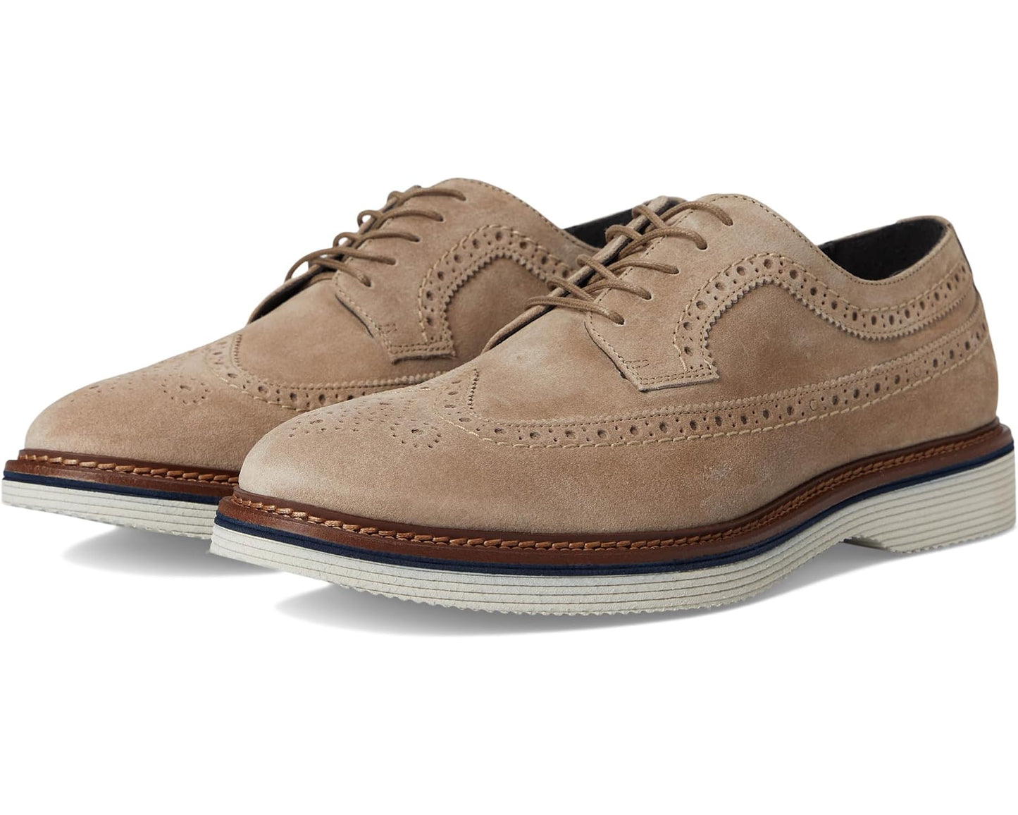 Men's Johnston & Murphy Collection Jenson Longwing Taupe Italian Suede 1