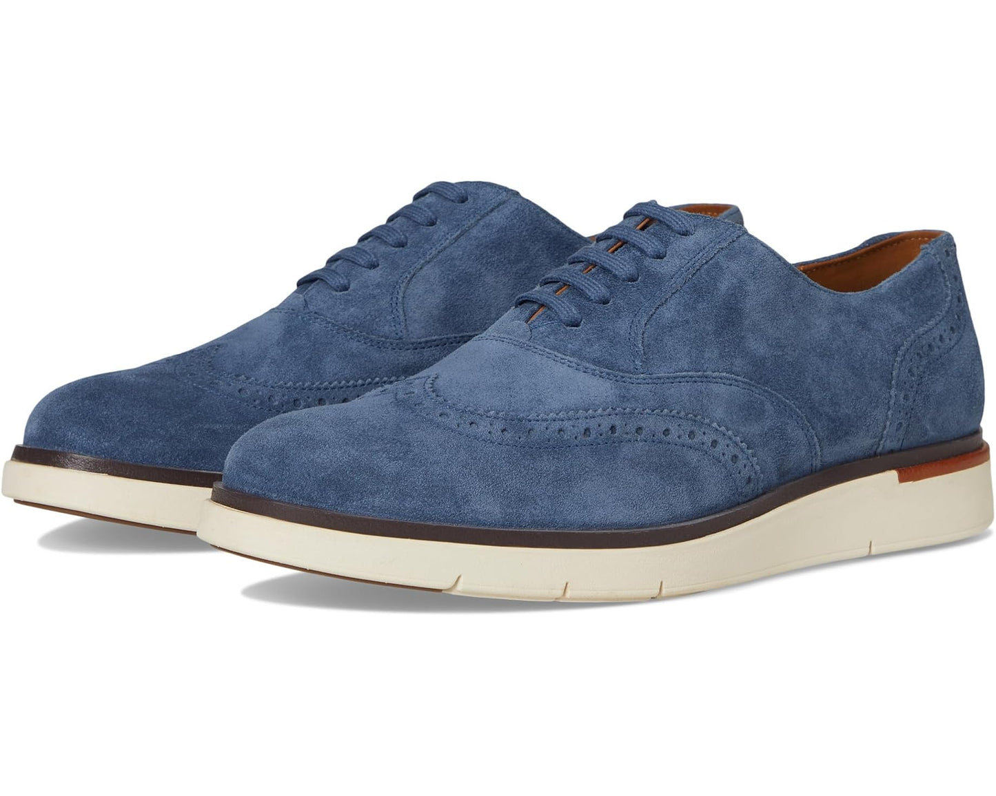 Men's Allen Edmonds Carson Wing Oxford Shoes Denim Suede