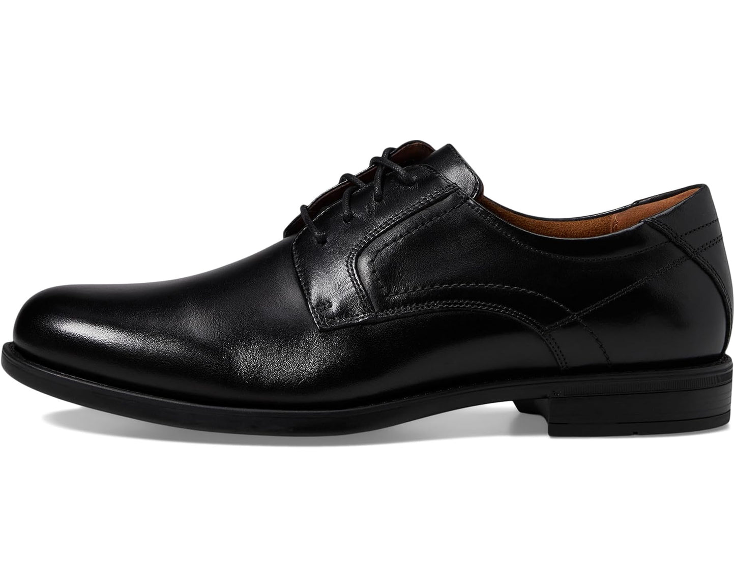 Men's Florsheim Midtown Plain Toe Oxford Black Smooth