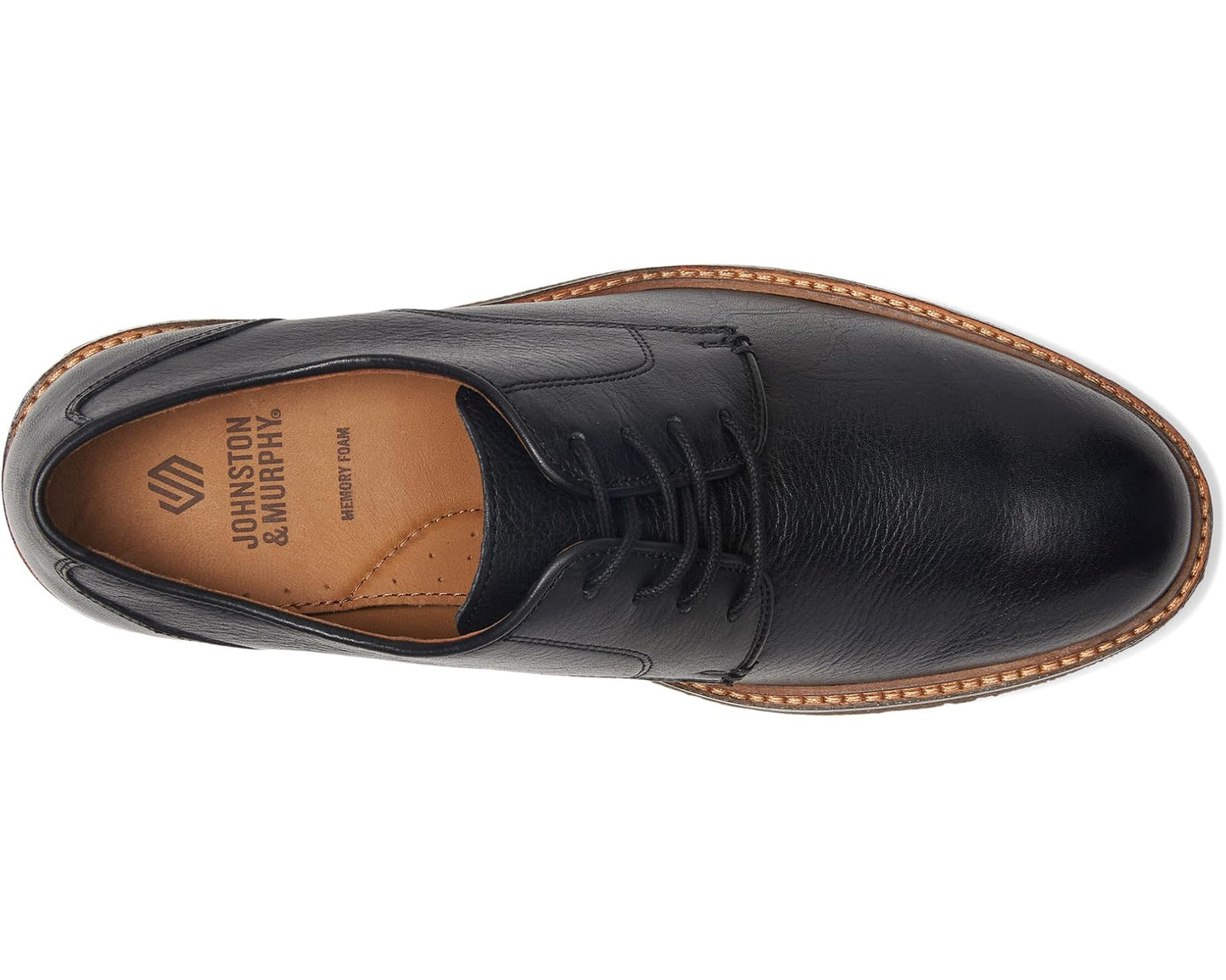 Men's Johnston & Murphy Calder Plain Toe Black Full Grain