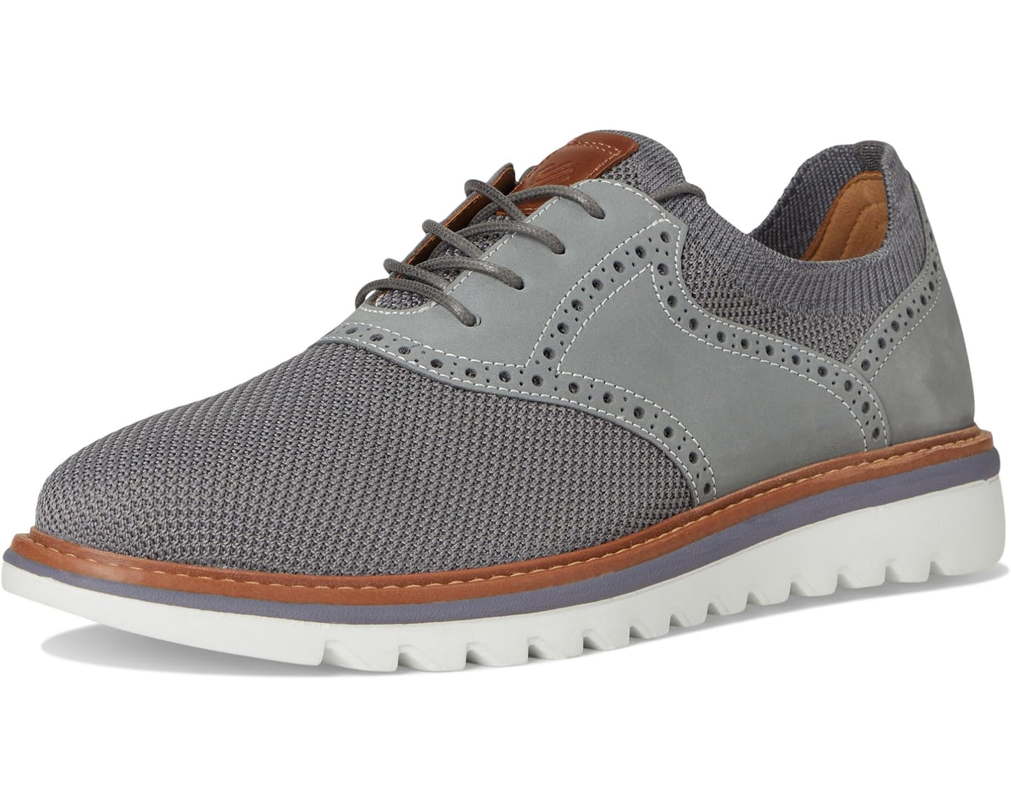 Men's Johnston & Murphy Braydon Knit Saddle Gray Knit/Nubuck