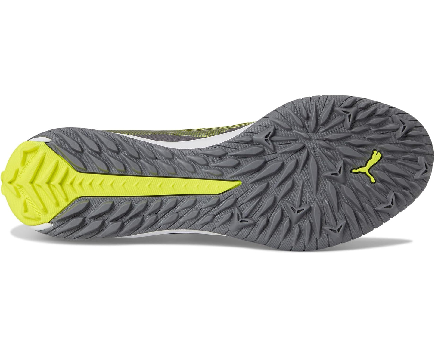 Men's PUMA Ultra 5 Match Turf Trainer Soccer Cleats Matte Aged Silver-Yellow Alert-Puma Aged Silver