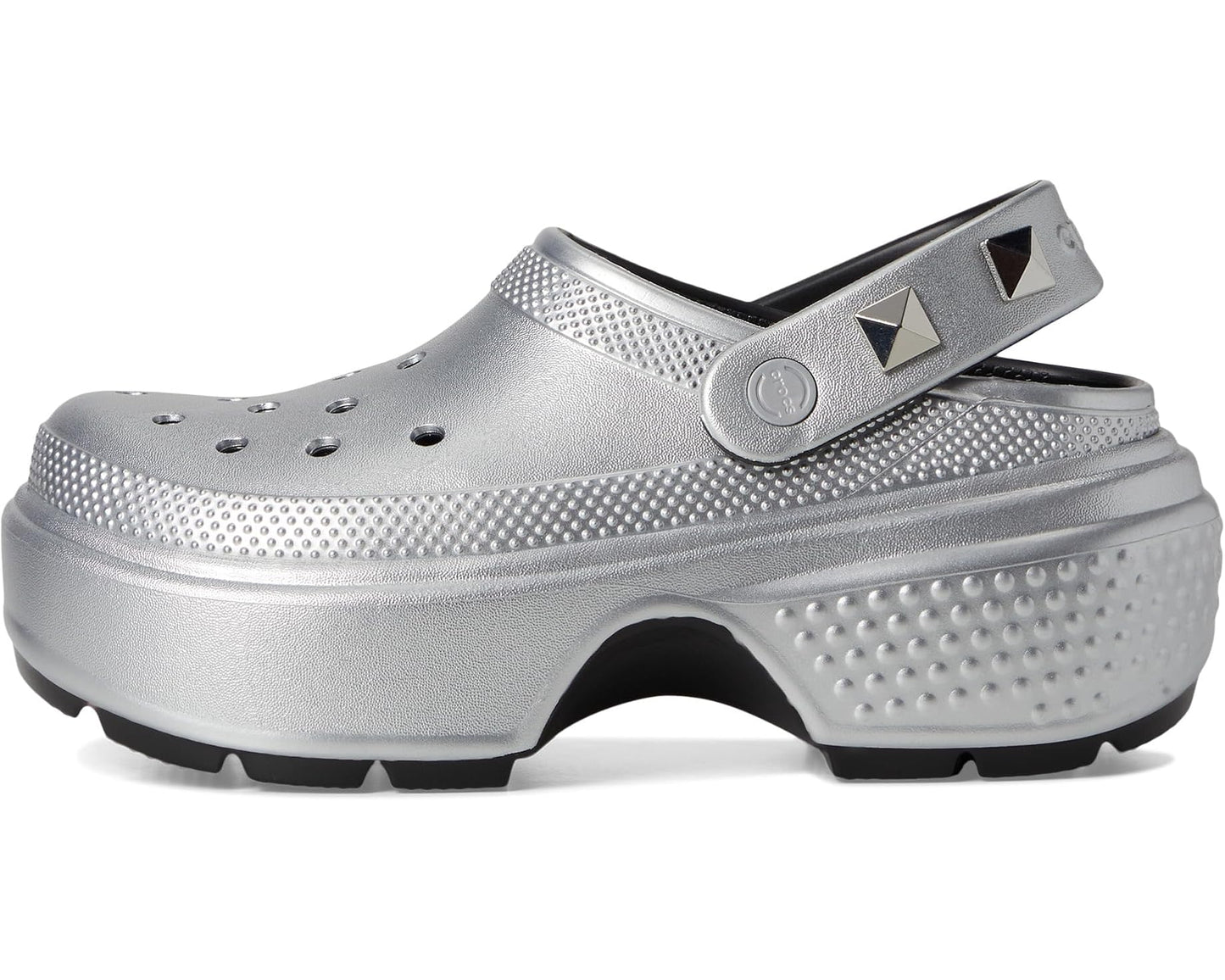 Unisex Crocs Stomp Clogs Silver