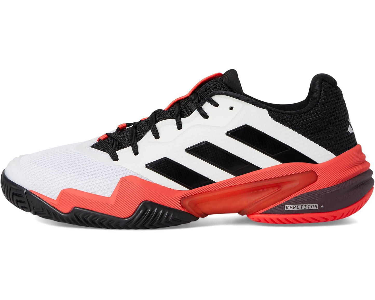 Men's adidas Barricade 13 Tennis Shoes White/Black/Lucid Red