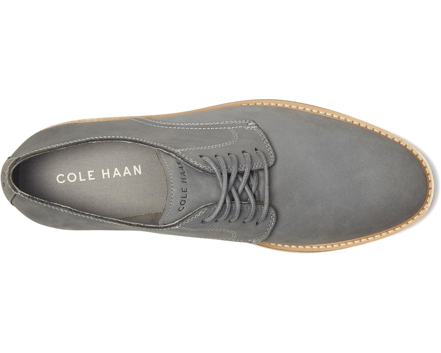 Men's Cole Haan Morse Grand Plain Toe Oxfords Sea Stone Nubuck/Ivory/Sea Stone