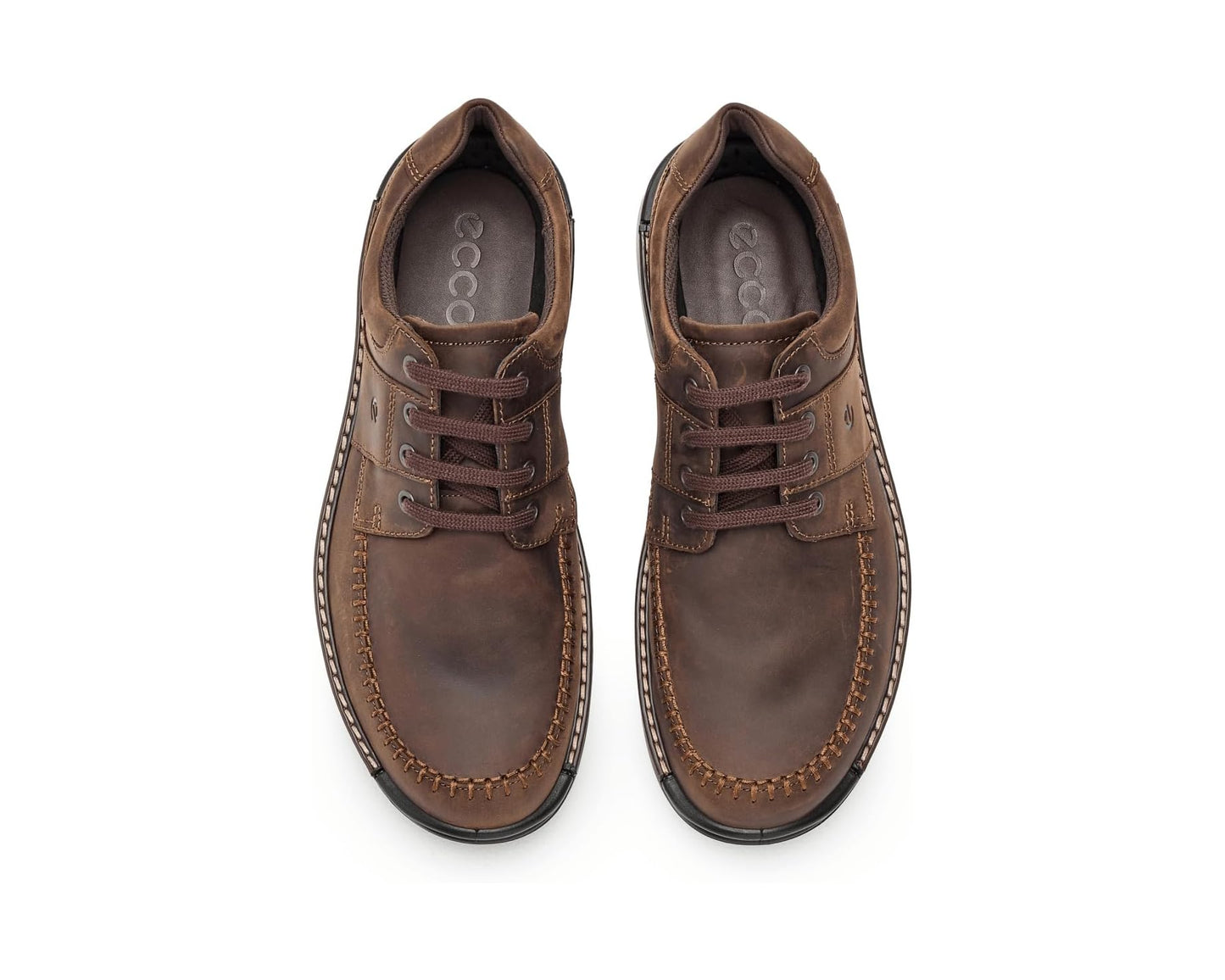 Men's ECCO Fusion Walker Moc Toe Oxfords Cocoa Brown Nubuck