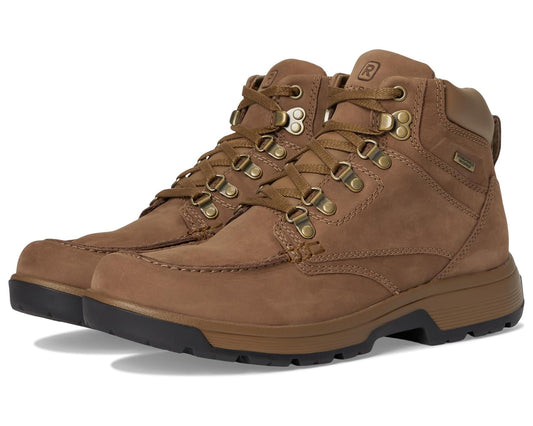 Men's Rockport Ezra Waterproof Boots Taupe Leather