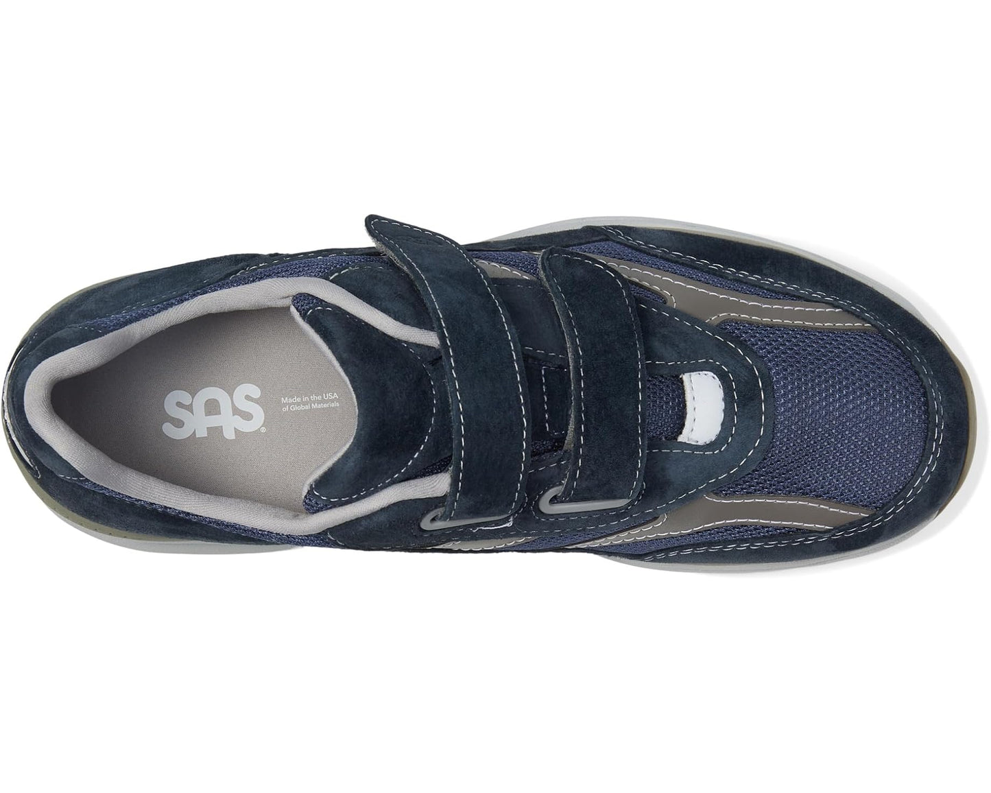 Men's SAS JV Mesh Adjustable Comfort Walking Sneaker Blue