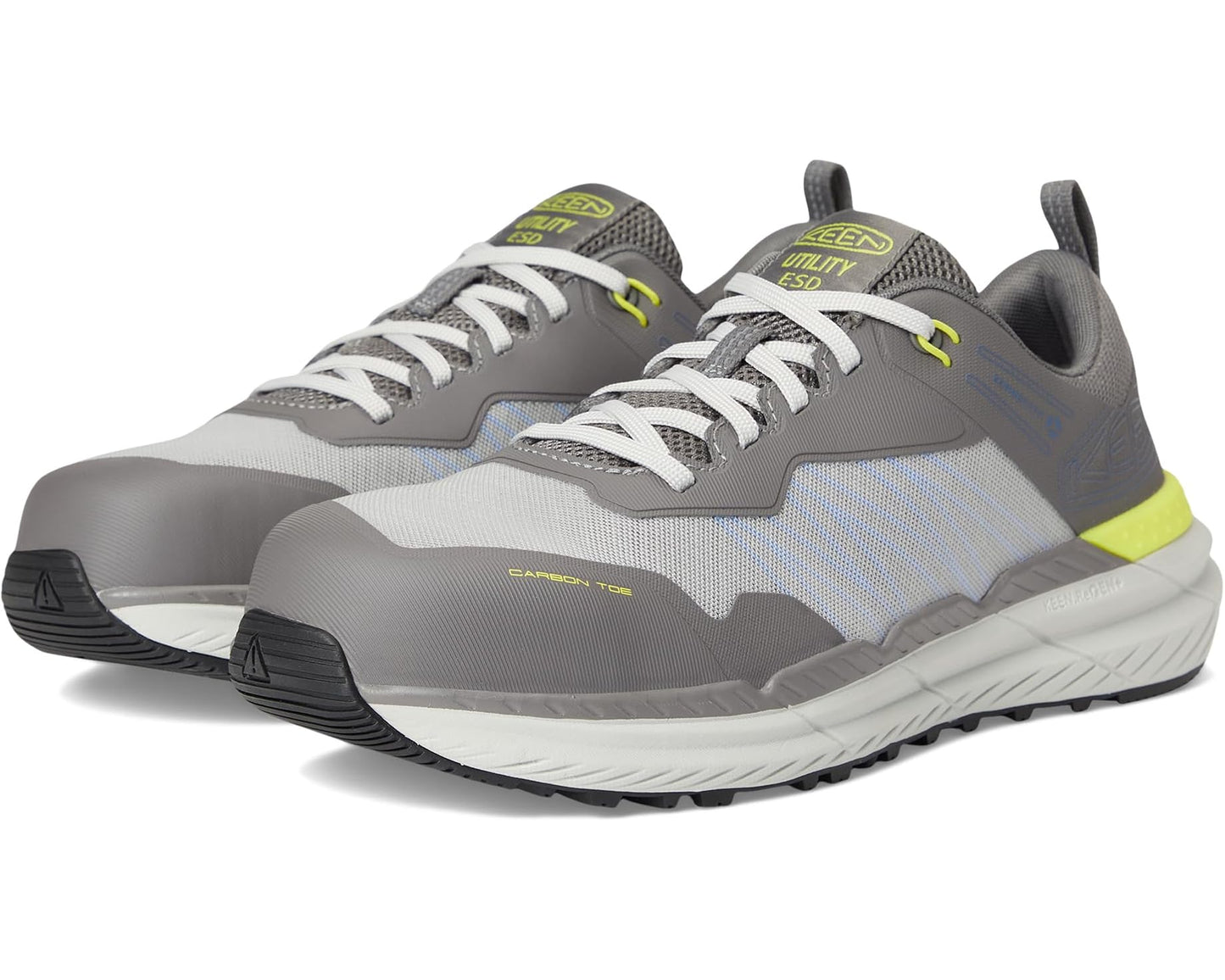 Men's KEEN Utility Speedworks ESD Work Sneakers (Carbon-Fiber Toe) Steel Grey/Vintage Indigo