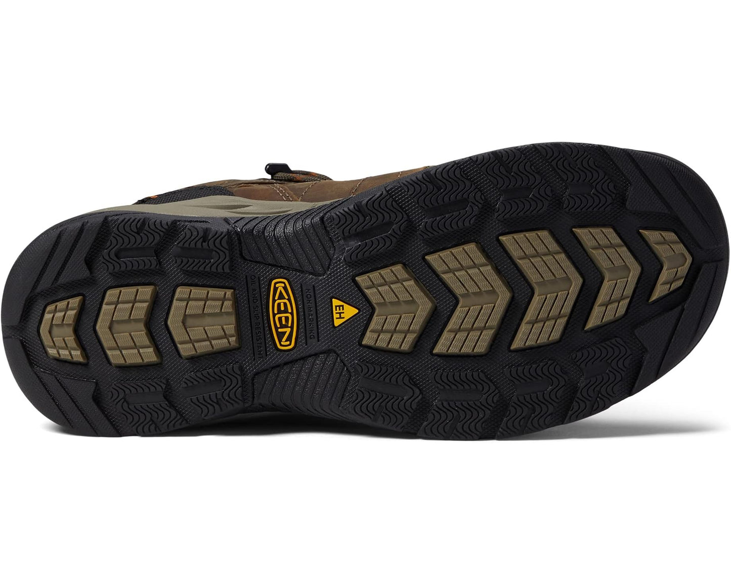 Men's KEEN Utility Flint II Mid Waterproof Soft Toe Black Olive/Brindle