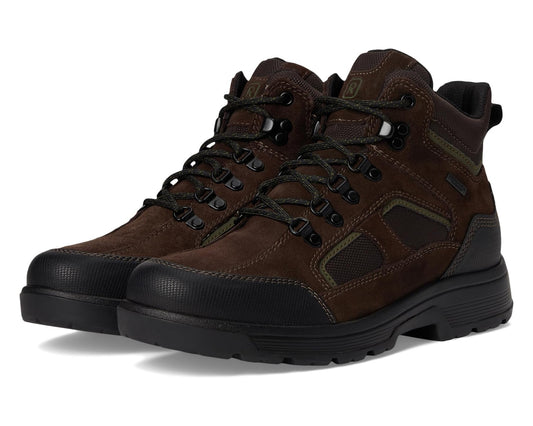 Men's Rockport Evan Waterproof Boots Dark Brown Multi