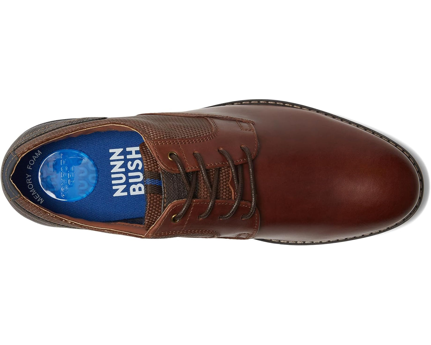 Men's Nunn Bush Circuit Plain Toe Oxford Brandy