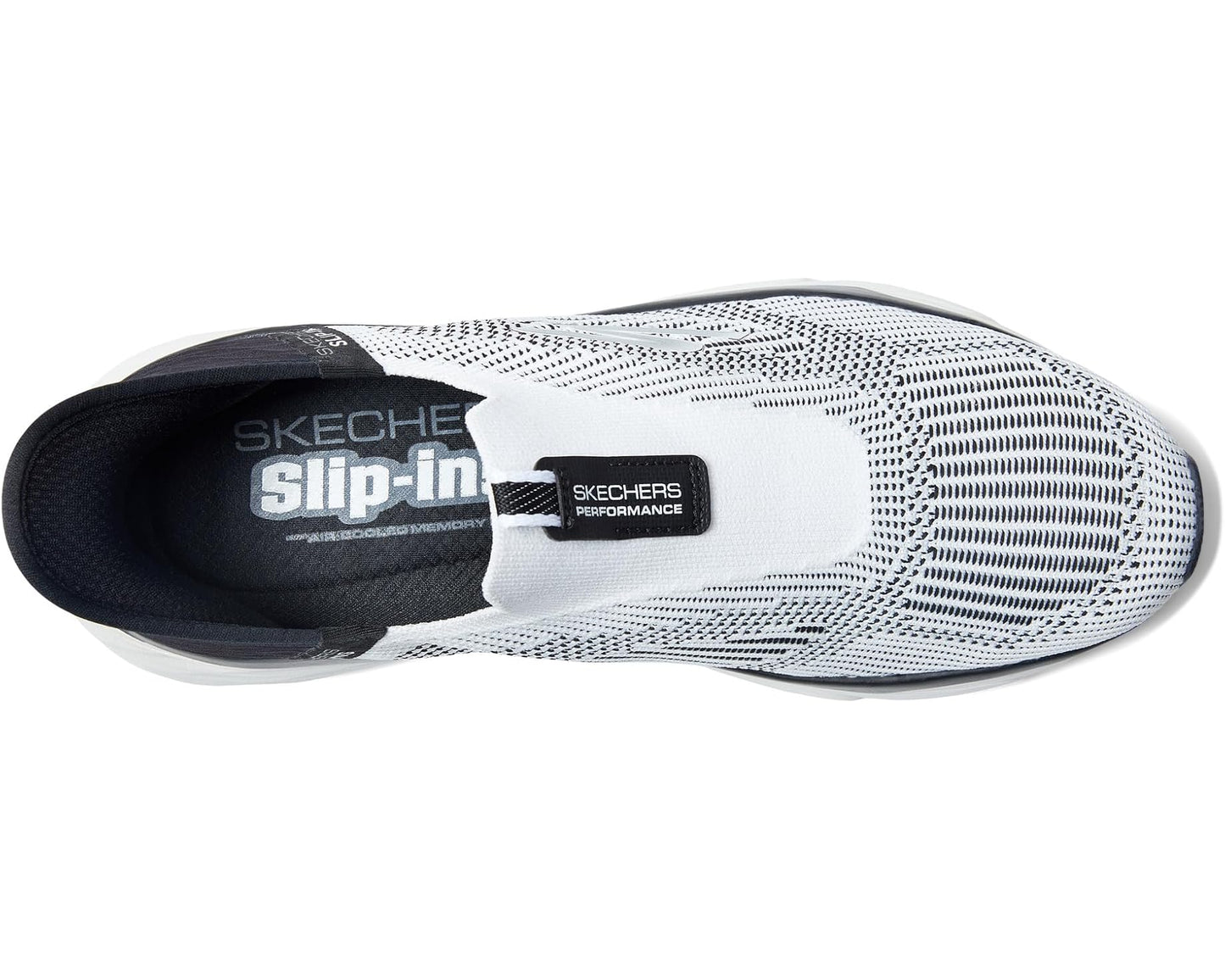 Men's SKECHERS Max Cushioning Elite Advantageous Hands Free Slip-Ins White/Black