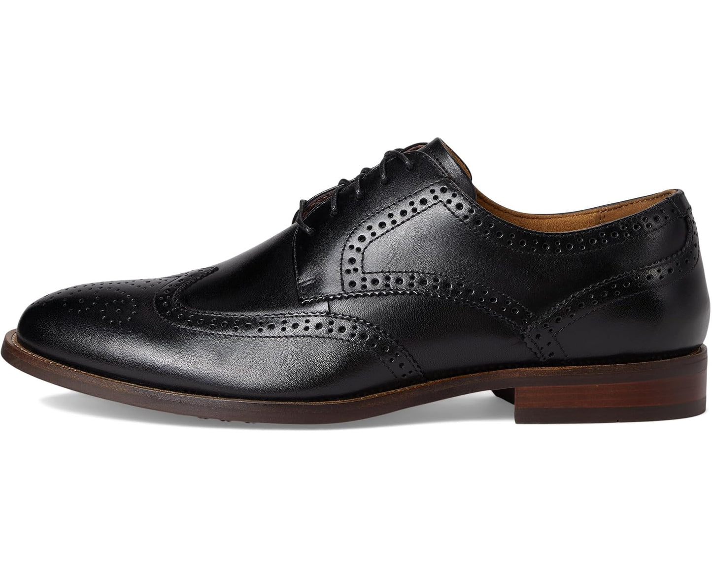 Men's Florsheim Rucci Wing Tip Oxford Black Smooth