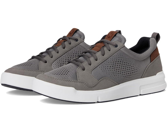 Men's Nunn Bush KORE City Rally Oxford Mesh Athletic Style Moccasin Toe U-Bal Lightweight Lace-Up Gray